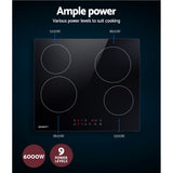 Electric Ceramic Cooktop with Touch Control - 60 cm