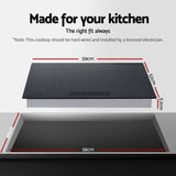 Electric Ceramic Cooktop - Touch Control -  60cm - Grey