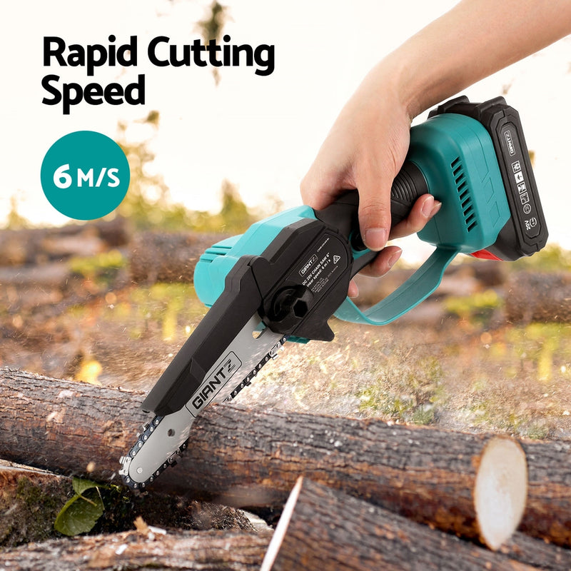 6" Mini Cordless Electric Chainsaw | Rechargeable Wood Cutter | Giantz