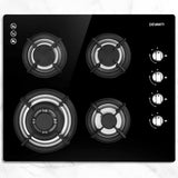 Gas Cooktop - Black Stove Hob - 60cm