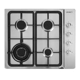 Gas Cooktop - Silver Stove Hob - 60cm