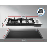 Gas Cooktop - Silver Stove Hob - 60cm