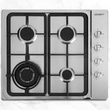 Gas Cooktop - Silver Stove Hob - 60cm
