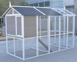 Close-up of the waterproof fir wood texture and secure galvanized mesh wire on the hen house