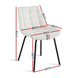 Artiss 2x Dining Chairs Velvet Tufted Kitchen Lounge Cafe Accent Chair Beige