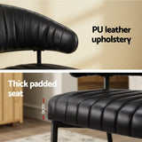 Artiss Dining Chairs Set of 4 Leather Hollow Armchair Black