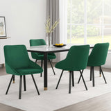 Artiss Dining Chairs Set of 4 Velvet Swivel Base Green