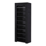 Artiss Shoe Rack Cabinet Removable Cover 10 tier Black