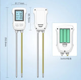 Digital pH meter with measurement details