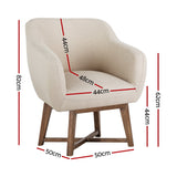 Artiss Armchair Tub Chair Beige Aston