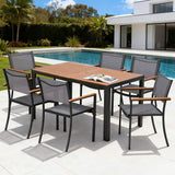 7PCS Outdoor Dining Set Table and Chairs | Patio Garden Furniture Bistro Set