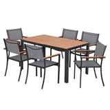 7PCS Outdoor Dining Set Table and Chairs | Patio Garden Furniture Bistro Set