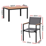 7PCS Outdoor Dining Set Table and Chairs | Patio Garden Furniture Bistro Set