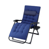 Sun Lounge Lounger Folding Camping Zero Gravity Chair Outdoor Furniture XL Blue