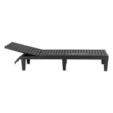 Sun Lounge Adjustable Recliner Patio Outdoor Furniture Lightweight Black