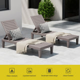 Sun Lounge Adjustable Recliner Patio Outdoor Furniture Lightweight Brown