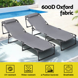 Sun Lounger Folding Lounge Beach Chair Patio Outdoor Furniture
