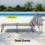 Sun Lounger Folding Lounge Beach Chair Patio Outdoor Furniture