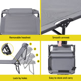 Sun Lounger Folding Lounge Beach Chair Patio Outdoor Furniture