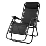 Gardeon Zero Gravity Chair Folding Outdoor Recliner Adjustable Sun Lounge Camping Black