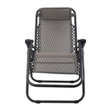 Gardeon Zero Gravity Chair Folding Outdoor Recliner Adjustable Sun Lounge Camping Grey