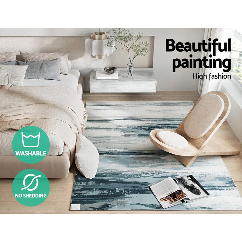 Artiss Rug 160x230cm Area Rug Washable Mat Large Carpet Soft Short Pile Poca