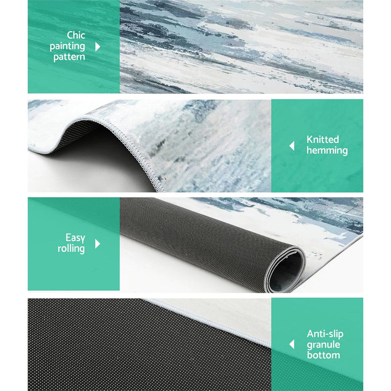 Artiss Rug 160x230cm Area Rug Washable Mat Large Carpet Soft Short Pile Poca