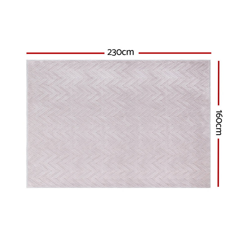 Artiss Rug 160x230cm Area Rug Washable Mat Large Carpet Microfiber Ripple