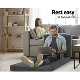 Giselle Bedding Foldable Mattress Folding Foam Bed Floor Mat Grey