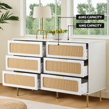 Artiss Chest of 6 Drawers Lowboy Cabinet White