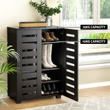 Artiss Shoe Rack Storage Cabinet 20 Pairs 5-tier Black Alster