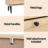 Artiss Shoe Rack Cabinet 3 Flip-out Drawers Pine