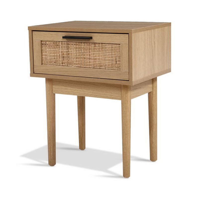 Artiss Bedside Tables Side Table Rattan Drawers Nightstand