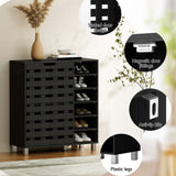 Artiss Shoe Rack Cabinet 6 Tier Storage Shelf Black