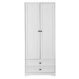 Artiss Wardrobe Clothes Closet Storage Organizer with 2 Doors White