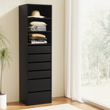 Artiss 6 Chest of Drawers Tallboy Cabinet Black