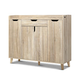 Artiss Shoe Rack Cabinet 26 Pairs Adjustable Pine Cissy