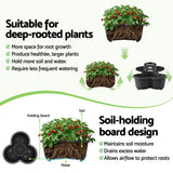 5 Tier Vertical Garden Planter, Stackable Planters with 4 Wheels, Black, Raised Garden Bed, Garden Tower Indoor Outdoor, Auto Drainage System, for Strawberries, Herbs, Flower, Vegetables