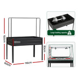 Elevated Metal Garden Bed Kit with Mini Greenhouse Cover - 116x60cm