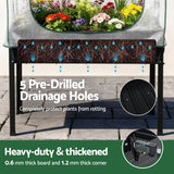 Elevated Metal Garden Bed Kit with Mini Greenhouse Cover - 116x60cm