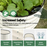 Raised Garden Bed 2 Pack Galvanised Planter Box Rust Resistant 120x60x30cm White