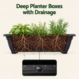 5 Tier Vertical Raised Garden Bed Mobile Planter Box with Locking Wheels