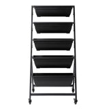 5 Tier Vertical Raised Garden Bed Mobile Planter Box with Locking Wheels