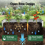 Raised Garden Bed with Greenhouse 3 in 1 Galvanised Planter Box Kit