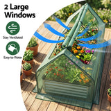 Raised Garden Bed with Greenhouse 3 in 1 Galvanised Planter Box Kit