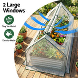 3 in 1 Raised Garden Bed with Greenhouse Galvanised Planter Box Kit