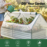 3 in 1 Raised Garden Bed with Greenhouse Galvanised Planter Box Kit