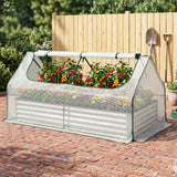 3 in 1 Raised Garden Bed with Greenhouse Galvanised Planter Box Kit