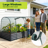 Raised Garden Bed with Mesh Netting Galvanised Planter Box Bird Proof 180x90x120cm