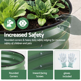 Round Raised Garden Bed 2 Pack Galvanised Planter Box Rust Resistant 60x60x30cm Green